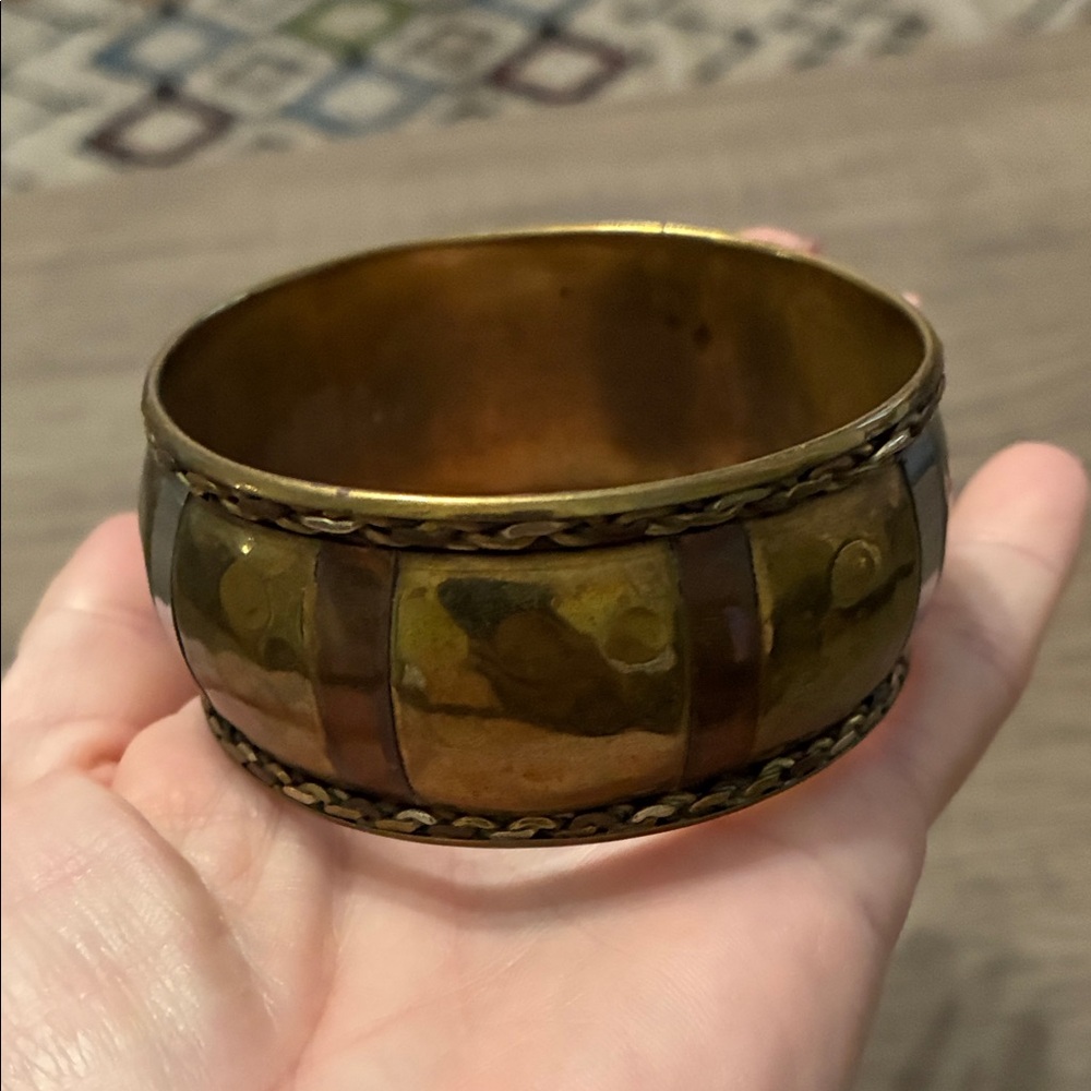 Vintage Brass Bangle Bracelet
